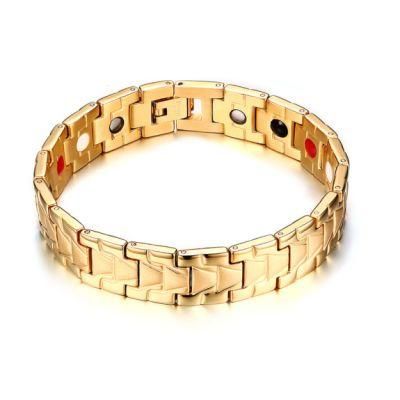 Europe and The United States New Bracelet, Magnet Fashion Men&prime; S Casual Jewelry Multi-Color Vacuum Plating Men&prime; S Bracelet