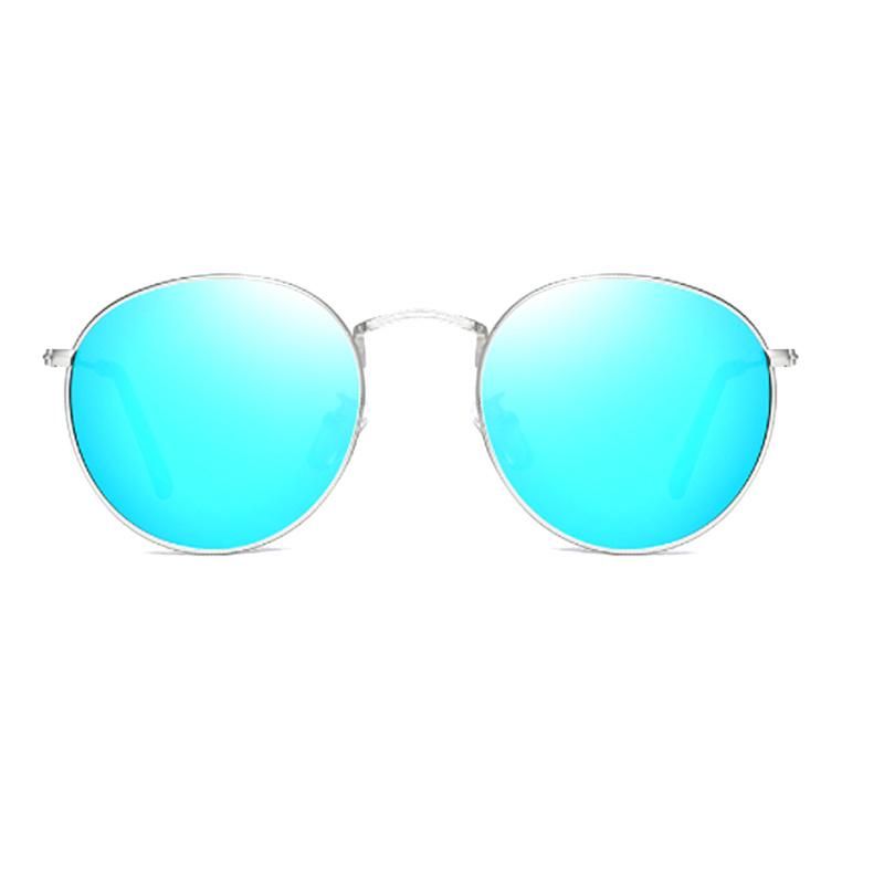 High Quality Retro Style Unisex Metal Medium Round Fashion Sunglasses