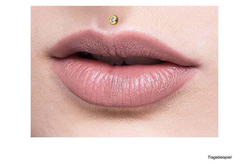Surgical Steel Internal Thread Labret Lip Hoop with Flat Disc