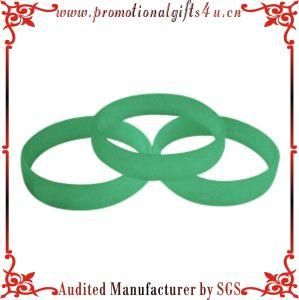 Cheap Blank Green Printing Silicone Wristband From China Manufacturer