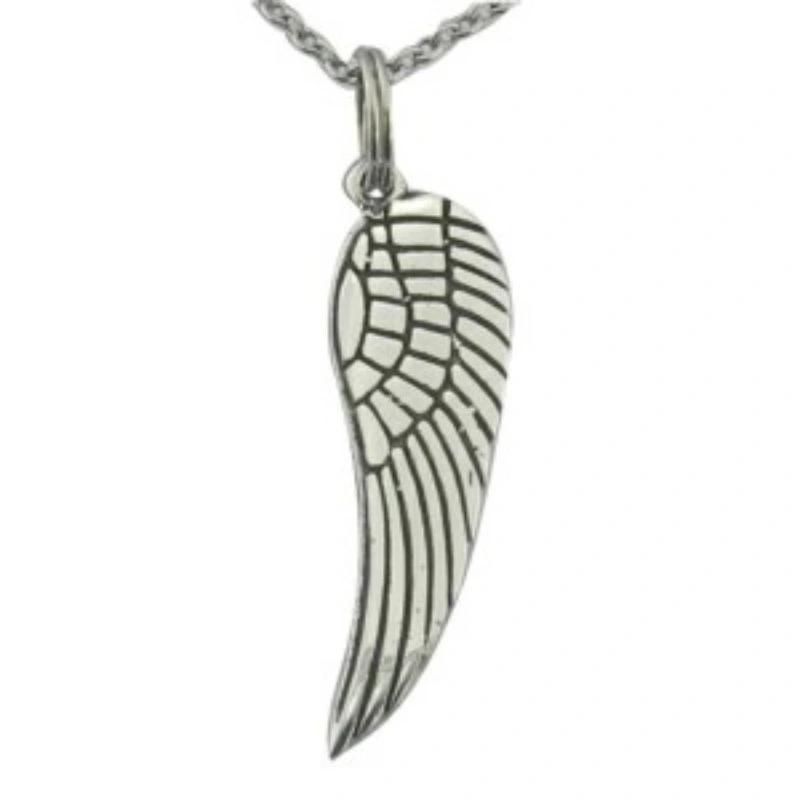 Stainless Steel Gemstone Wing Angel Pendant
