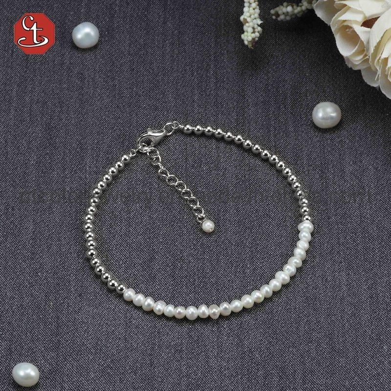 2021 Fashion Silver Bangles Natura pearl Bracelets Luxury for Women plated Rhodium