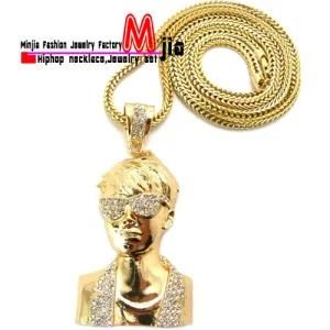 New Iced out Justin Bieber Pendant Necklace (MHP29)