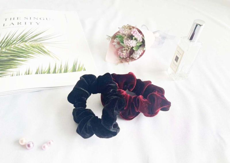 Customized High-Quality Elegant Fashion Elastic Velvet Bowknot Hair Accessories Hairband