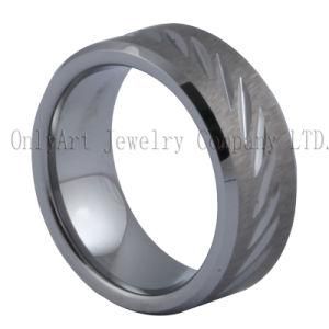 New Arrival Facet Black Tungsten Ring (OAGR0148)
