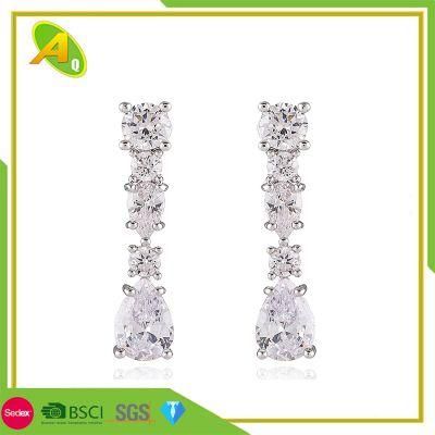 Women&prime;s Short Earrings Geometric Earrings Women&prime;s Square Earrings Copper Micro Set Zircon Accessories (20)