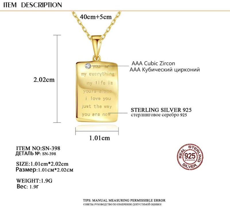 European and American Creative Jewelry Necklace with AAA Cubic Zircon