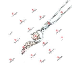High Quality Alloy One Crystal Charms Pendant Chain Necklace (ACC60127)