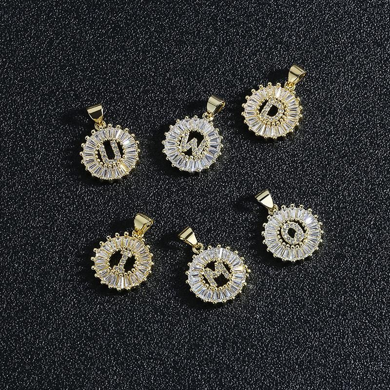 Fashion Imitation Jewelry Silver Crystal Necklace Cubic Zirconia Round Pendant