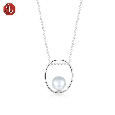 Custom Jewelry 925 Sterling Silver Jewelry Freshwater Pearl Fashion Pendant Necklaces For Women