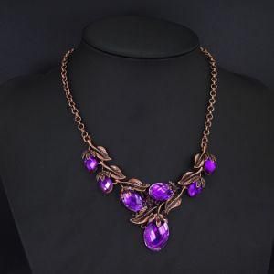 2017 Alloy Fashion Elegant Long Jewelry Purple Necklace