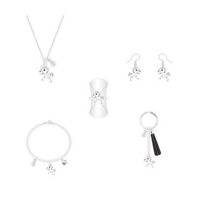 Simple Classic Design Lovely White Horse Jewelry Set