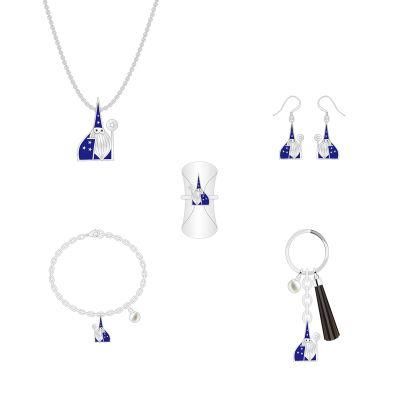 2020 Top Fashion High Quality Fashion Blue Diamond Jewelry Set