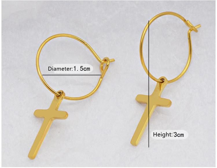 Stainless Steel Jewelry Gold Plated Earrings Big Circle+Different Dangles