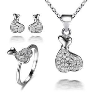 Fashion New Micro Paved CZ Jewelry Set Earring Ring Pendant