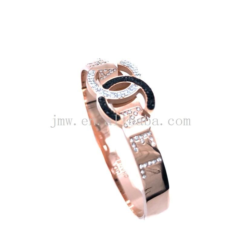 Gold CZ Blend Paved Iced Women′s Bracelet Rose Gold Silver Women′s Luxury Bracelet