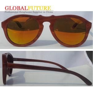 Fashion Custom Logo Annatto Wood Polarized Sunglasses