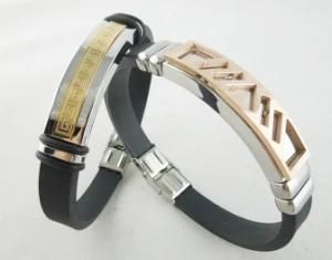 316L Stainless Steel Jewelry, New Steel Leather Cord Barcelet Jewelry, Hot Stainless Steel Jewelry Bracelet (3433)