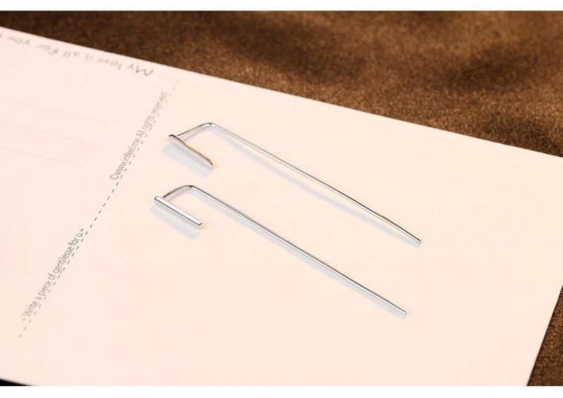 Costume Imitation Sliver Fashion Jewelry Line Earring for Lady