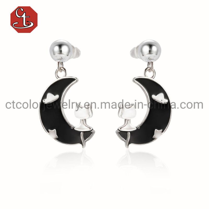 High Quality 925 Sterling Silver Fashion Jewelry Plain Omega Earrings