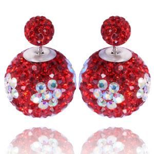 Fashion Women 925 Sterling Silver Earrings Studs Double Balls Earring