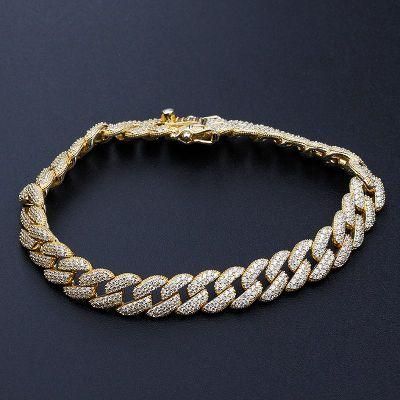 Exaggerated Personality 18cm Link Chain Hiphop Style Jewelry Cuban Gold Bracelets for Men Designs