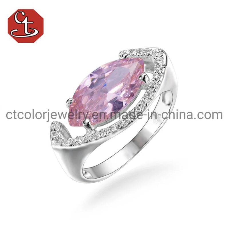 Wholesale Fashion Jewelry 925 Silver Gemstone Rings Women Adjustable Rings