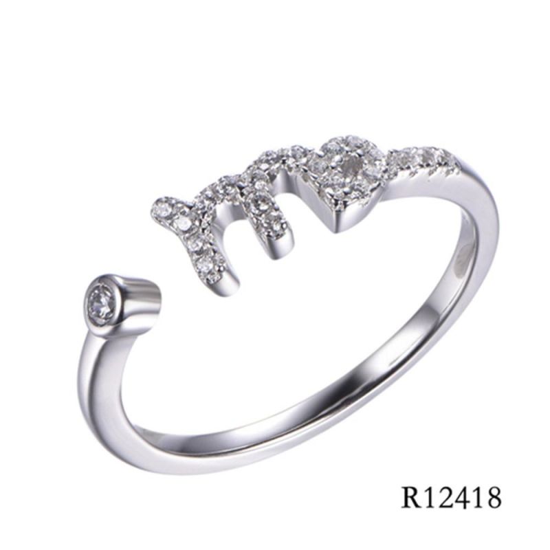 New Design 925 Sterling Silver with CZ Simple Ring