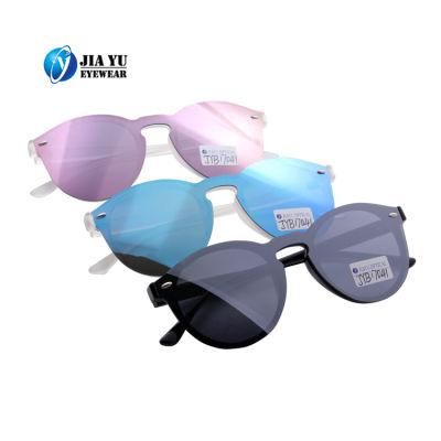 High Quality Design Injection Molded Fashion Rimless Unisex Plastic Sunglasses