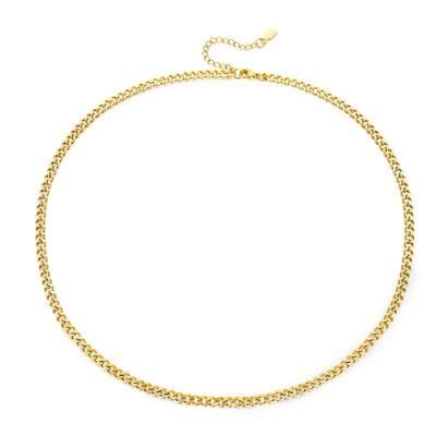 14K Gold Plated Stainless Steel Chunky Miami Cuban Chain Necklace, Custom Available, for Women Men Jewelry