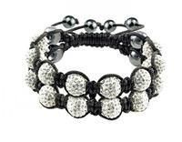 Fashion Shamballa Crystal Crystal Disco Ball Double Strand Wrap Bracelet Sh17