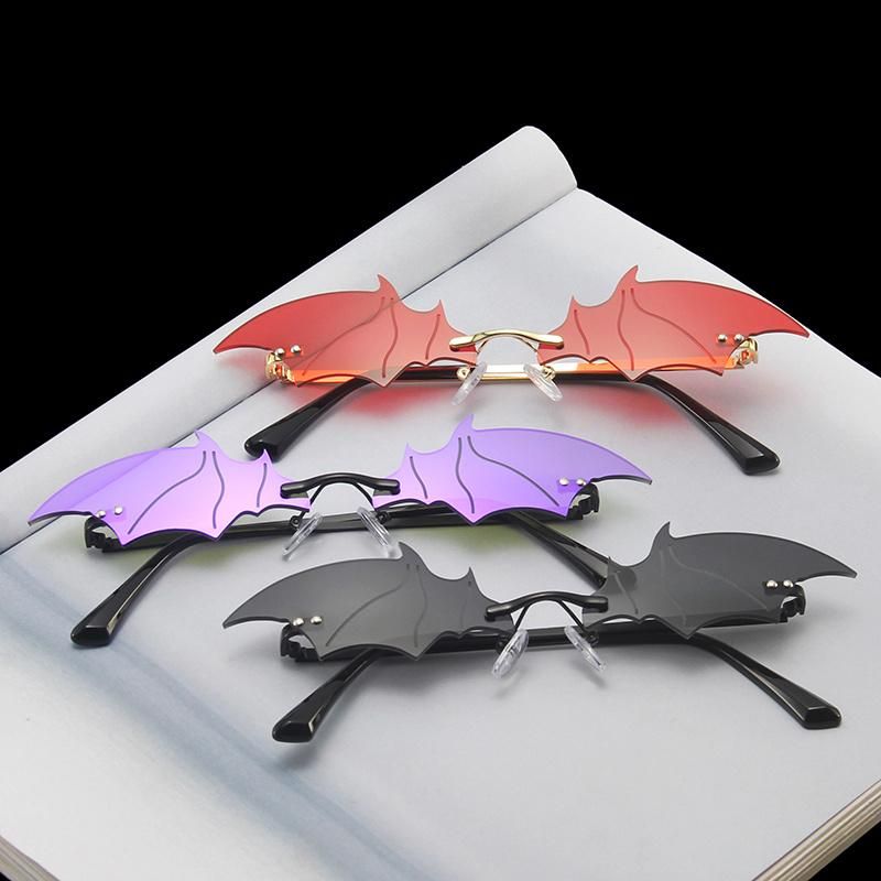 New Style Bat-Shaped Sunglasses Women Exaggerated Funny Colorful Trendy Sunglasses