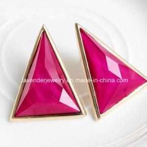 Fashion Jewelry Kc Gold Plated Resin Stud Earrings for Women