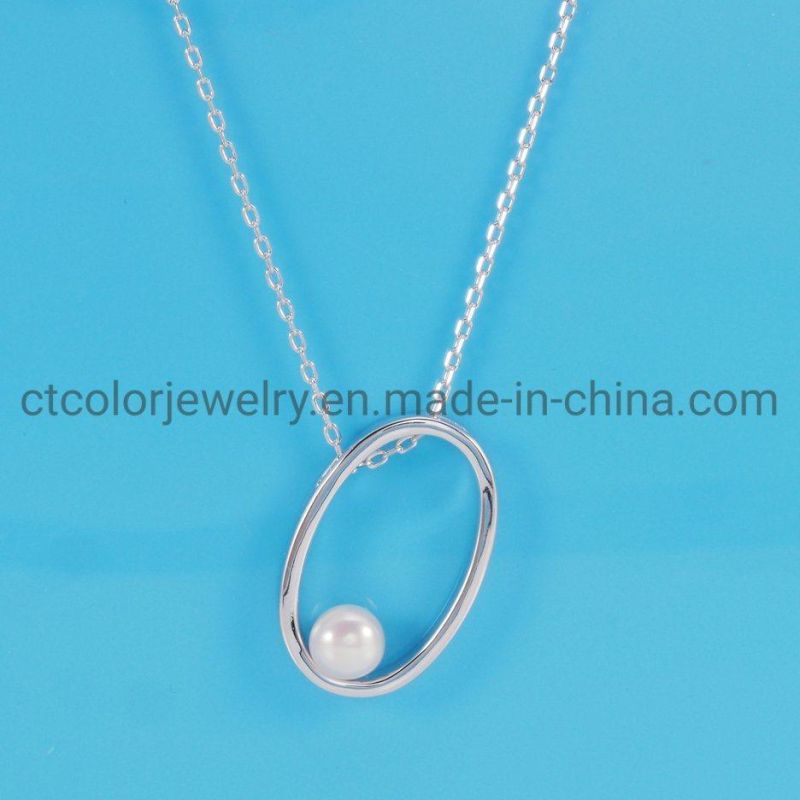 Fashion Jewelry 18K Rose Gold Plated ODM Sterling Silver Pendant Silver Necklace