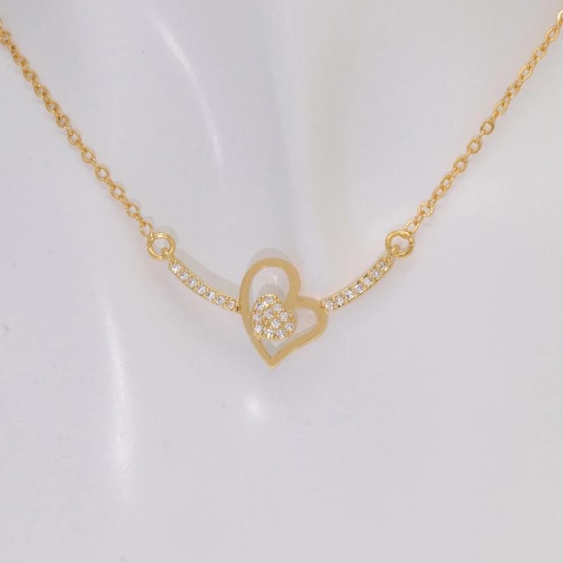 Popular Heart Shaped Zircon Women Fashion Jewelry Necklaces