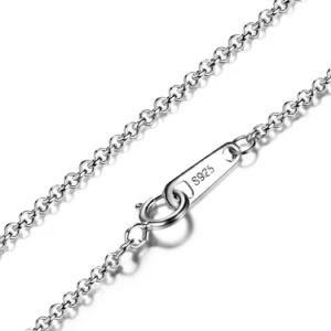 Fashion Costume Jewelry Sterling Silver Rolo Chain