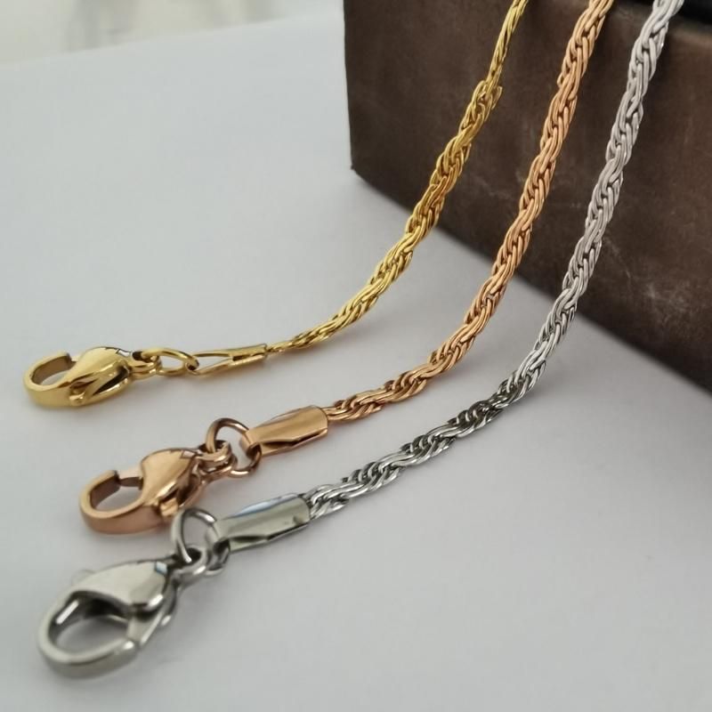 Stainless Steel Decoration Gift Jewelry Rope Necklace for Pendant