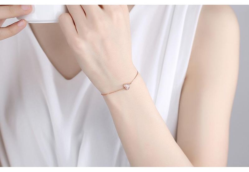 High Quality New Fashion Jewelry Gems Shinning Heart Bracelet