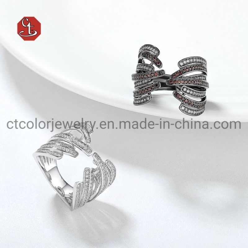 Fashion Wing Silver Jewelry 925 Sterling Silver Open Ring