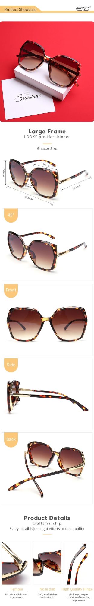 Elegant PC Fashion Sunglasses Adult Eyewear Manufacturer Christmas Promotion Gift Injection Polarized Sunglasses Slim Frame Eyeglass