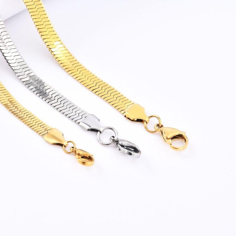 Stainless Steel Necklace Jewelry Fashion Accessories Gold Plated Herringbone Chain Jewellery for Jewelry Making