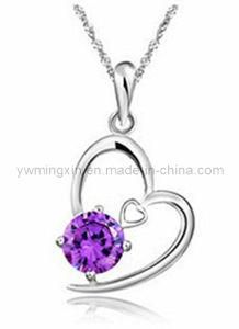Factory Metal or Acrylic Charm Heart Pendant Fashion Necklace (X46)