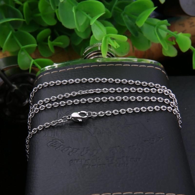 Fashion Jewelry Simple Shiny Embossing Cable Chain Necklace