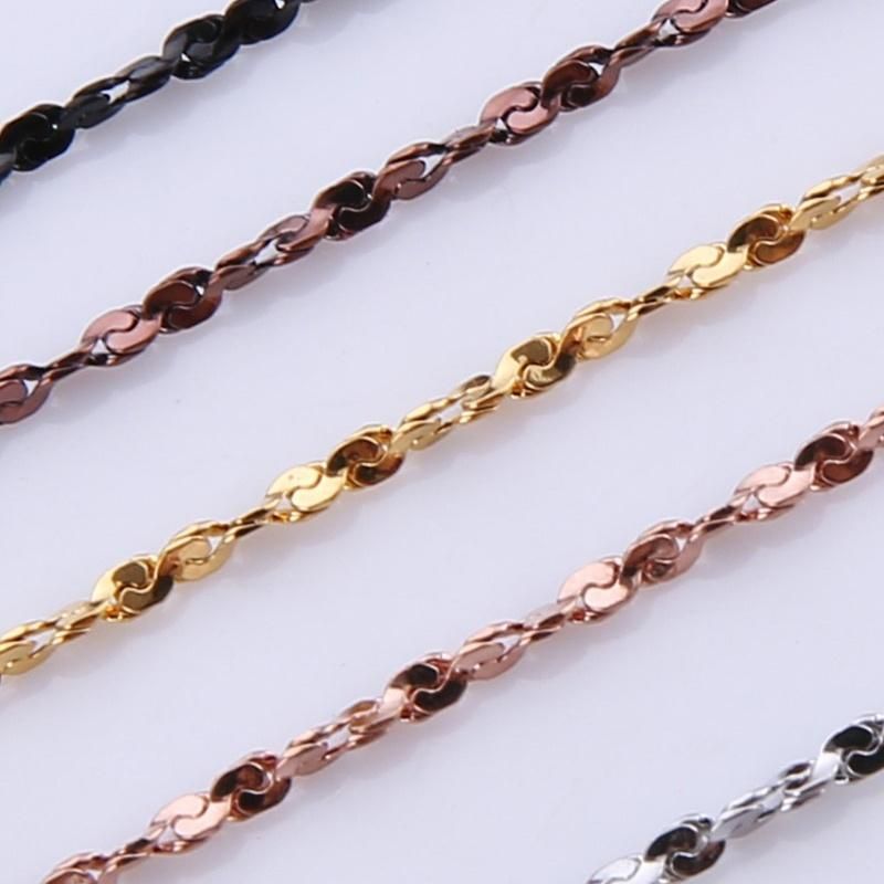 Custom Jewelry Accessories Shiny Tinsel Chain Stainless Steel Jewelry Necklace