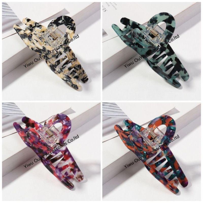 Customized Plastic Non-Slip Transparency Amber Constrast-Color Hair Accessories Pin Hairpin