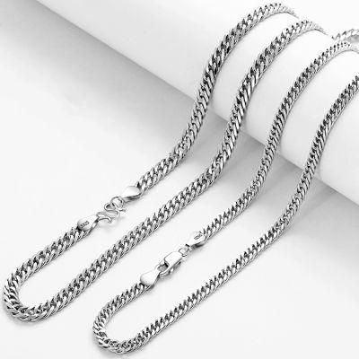 Hip Hop Custom Jewelry Fashion Jewellery 925 Sterling Silver 9K 14K 18K Gold Curb Chain Necklace