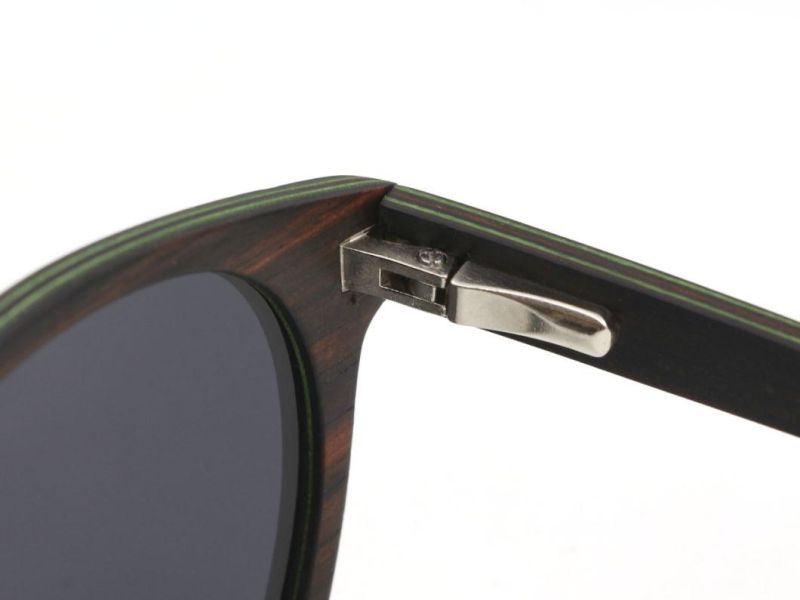 Ready to Ship 2020 New Launched Retro Round Ebony Wooden Sunglasses