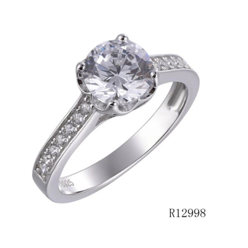 Wholesale 925 Sterling Silver Daily Engament CZ Ring