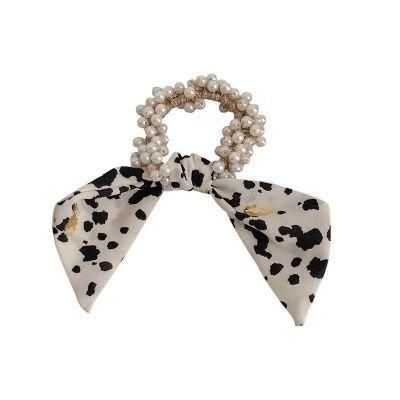 Fashion Jewelry Bow Pearl Tie Hair Rope Headband