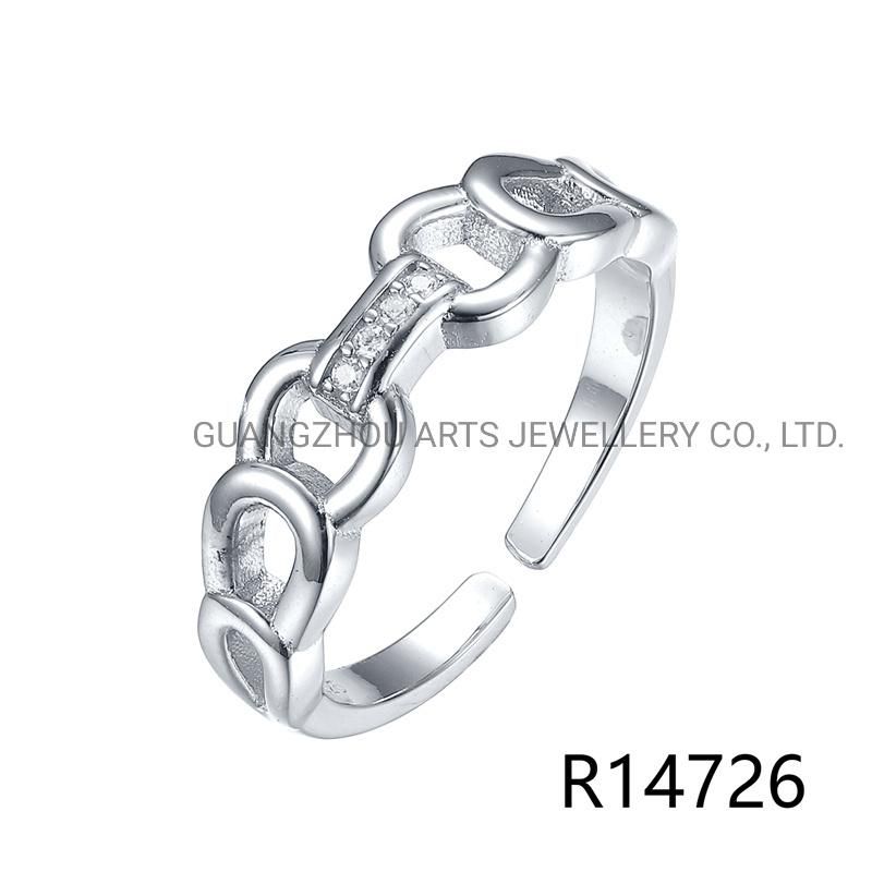 New Arrival Cubic Zirconia 925 Sterling Silver Hollow Finger Ring